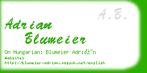 adrian blumeier business card